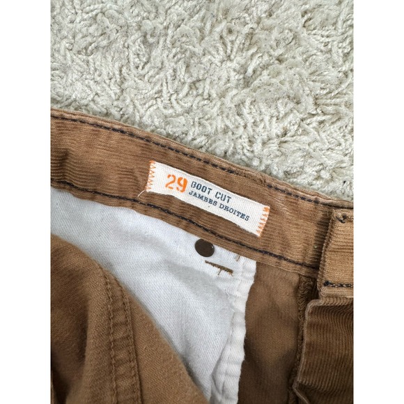 Lands End Canvas Brown Corduroy Pants Bootcut Stretch Flat Front Size 29/8 Work - Picture 11 of 15